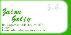 zalan galfy business card